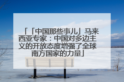 「中国那些事儿」马来西亚专家：中国对多边主义的开放态度增强了全球南方国家的力量