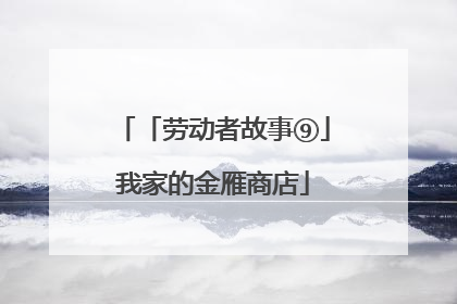 「劳动者故事⑨」我家的金雁商店
