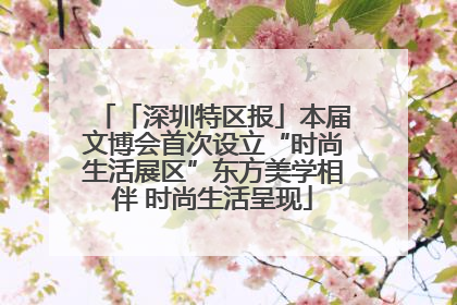 「深圳特区报」本届文博会首次设立“时尚生活展区”东方美学相伴 时尚生活呈现