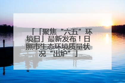 「聚焦“六五”环境日」最新发布！日照市生态环境质量状况“出炉”