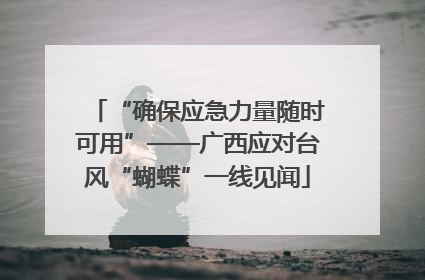 “确保应急力量随时可用”——广西应对台风“蝴蝶”一线见闻