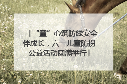 “童”心筑防线安全伴成长，六一儿童防拐公益活动圆满举行