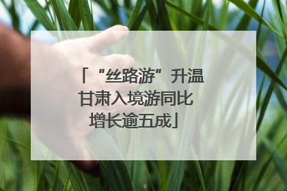 “丝路游”升温 甘肃入境游同比增长逾五成