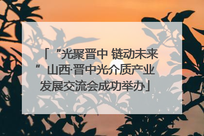 “光聚晋中 链动未来”山西·晋中光介质产业发展交流会成功举办