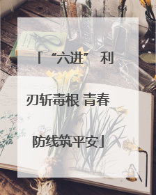 “六进” 利刃斩毒根 青春防线筑平安