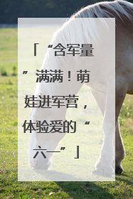 “含军量”满满！萌娃进军营，体验爱的“六一”