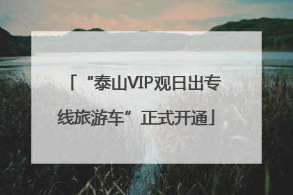 “泰山VIP观日出专线旅游车”正式开通