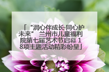 “润心伴成长·同心护未来” 兰州市儿童福利院第七届艺术节启幕 18项主题活动精彩纷呈