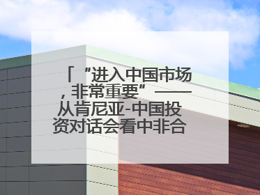 “进入中国市场，非常重要”——从肯尼亚-中国投资对话会看中非合作机遇