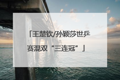 王楚钦/孙颖莎世乒赛混双“三连冠”