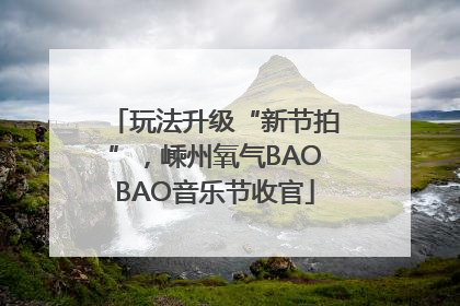 玩法升级“新节拍”，嵊州氧气BAOBAO音乐节收官