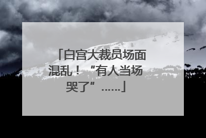 白宫大裁员场面混乱！“有人当场哭了”……