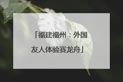 福建福州：外国友人体验赛龙舟