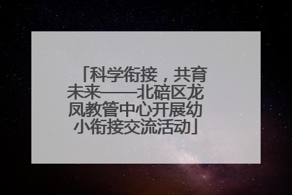 科学衔接，共育未来——北碚区龙凤教管中心开展幼小衔接交流活动