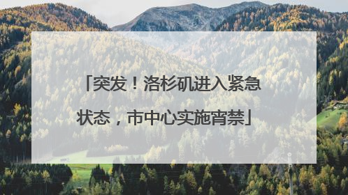 突发！洛杉矶进入紧急状态，市中心实施宵禁