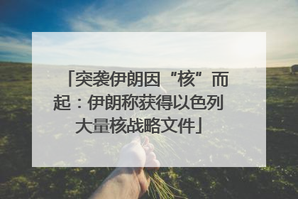 突袭伊朗因“核”而起：伊朗称获得以色列大量核战略文件