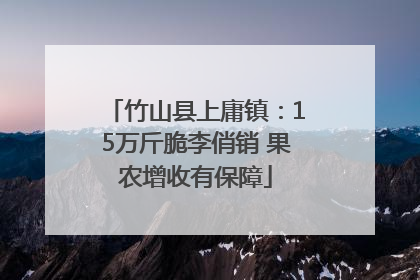 竹山县上庸镇：15万斤脆李俏销 果农增收有保障