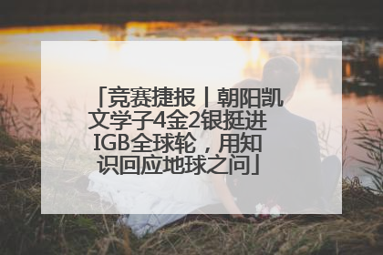 竞赛捷报丨朝阳凯文学子4金2银挺进IGB全球轮，用知识回应地球之问