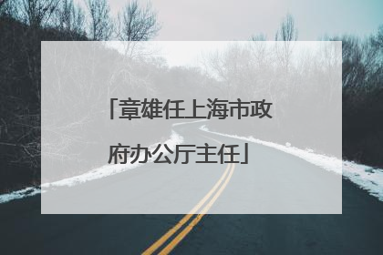 章雄任上海市政府办公厅主任