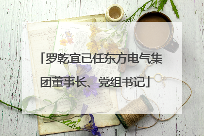 罗乾宜已任东方电气集团董事长、党组书记