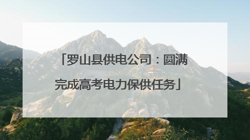 罗山县供电公司：圆满完成高考电力保供任务
