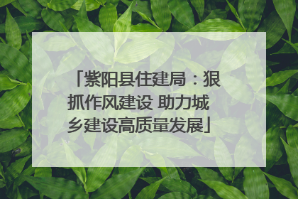 紫阳县住建局：狠抓作风建设 助力城乡建设高质量发展