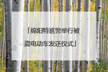 绵阳特巡警举行被盗电动车发还仪式