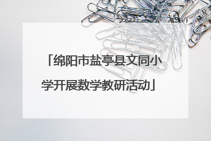 绵阳市盐亭县文同小学开展数学教研活动