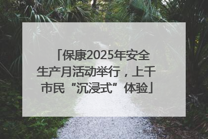 保康2025年安全生产月活动举行，上千市民“沉浸式”体验