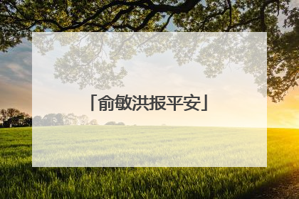 俞敏洪报平安
