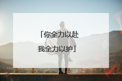 你全力以赴 我全力以护
