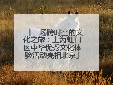 一场跨时空的文化之旅：上海虹口区中华优秀文化体验活动亮相北京