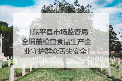 东平县市场监管局：全覆盖检查食品生产企业守护群众舌尖安全