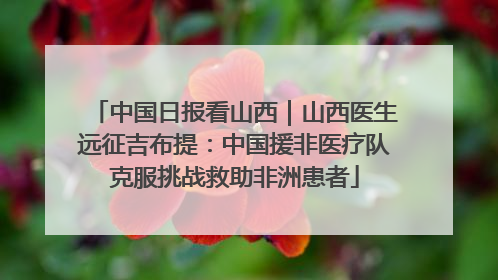 中国日报看山西｜山西医生远征吉布提：中国援非医疗队克服挑战救助非洲患者