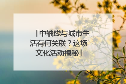 中轴线与城市生活有何关联？这场文化活动揭秘