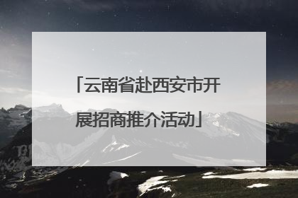 云南省赴西安市开展招商推介活动