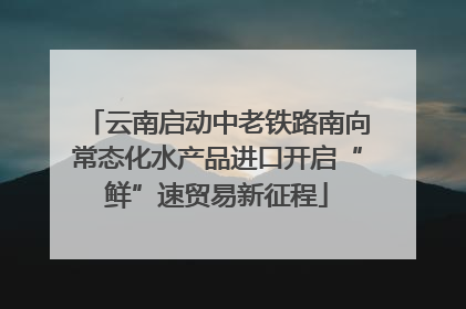 云南启动中老铁路南向常态化水产品进口开启“鲜”速贸易新征程