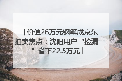 价值26万元钢笔成京东拍卖焦点：沈阳用户“捡漏”省下22.5万元