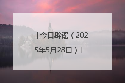今日辟谣（2025年5月28日）