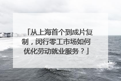从上海首个到成片复制，闵行零工市场如何优化劳动就业服务？