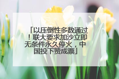 以压倒性多数通过！联大要求加沙立即无条件永久停火，中国投下赞成票