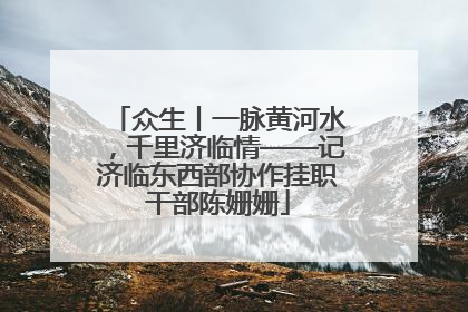 众生丨一脉黄河水，千里济临情——记济临东西部协作挂职干部陈姗姗