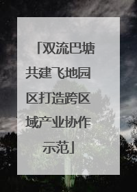 双流巴塘共建飞地园区打造跨区域产业协作示范