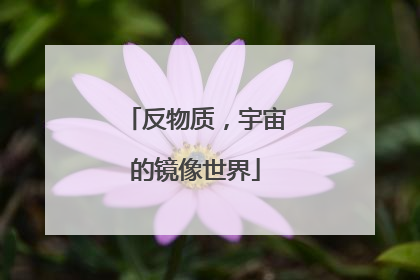 反物质，宇宙的镜像世界