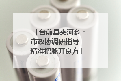台前县夹河乡：市政协调研指导 精准把脉开良方