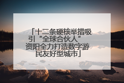 十二条硬核举措吸引“全球合伙人” 资阳全力打造数字游民友好型城市