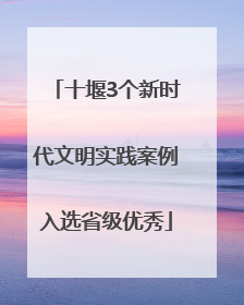 十堰3个新时代文明实践案例入选省级优秀