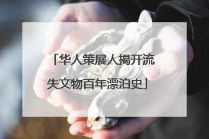 华人策展人揭开流失文物百年漂泊史