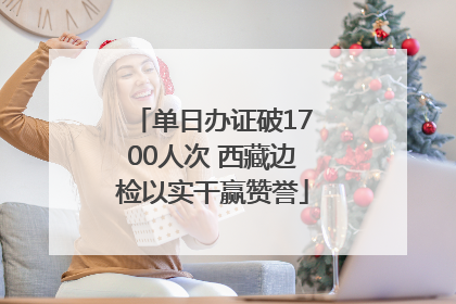 单日办证破1700人次 西藏边检以实干赢赞誉