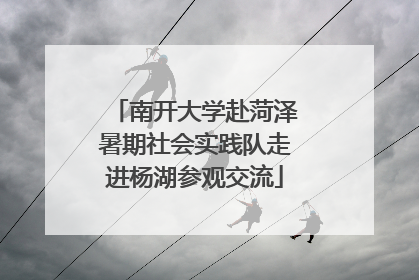 南开大学赴菏泽暑期社会实践队走进杨湖参观交流